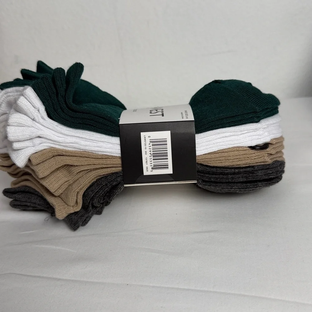 Nine West Women’s Casual Socks‎ - 10 pair 4 color Dark Green, White, beige, grey